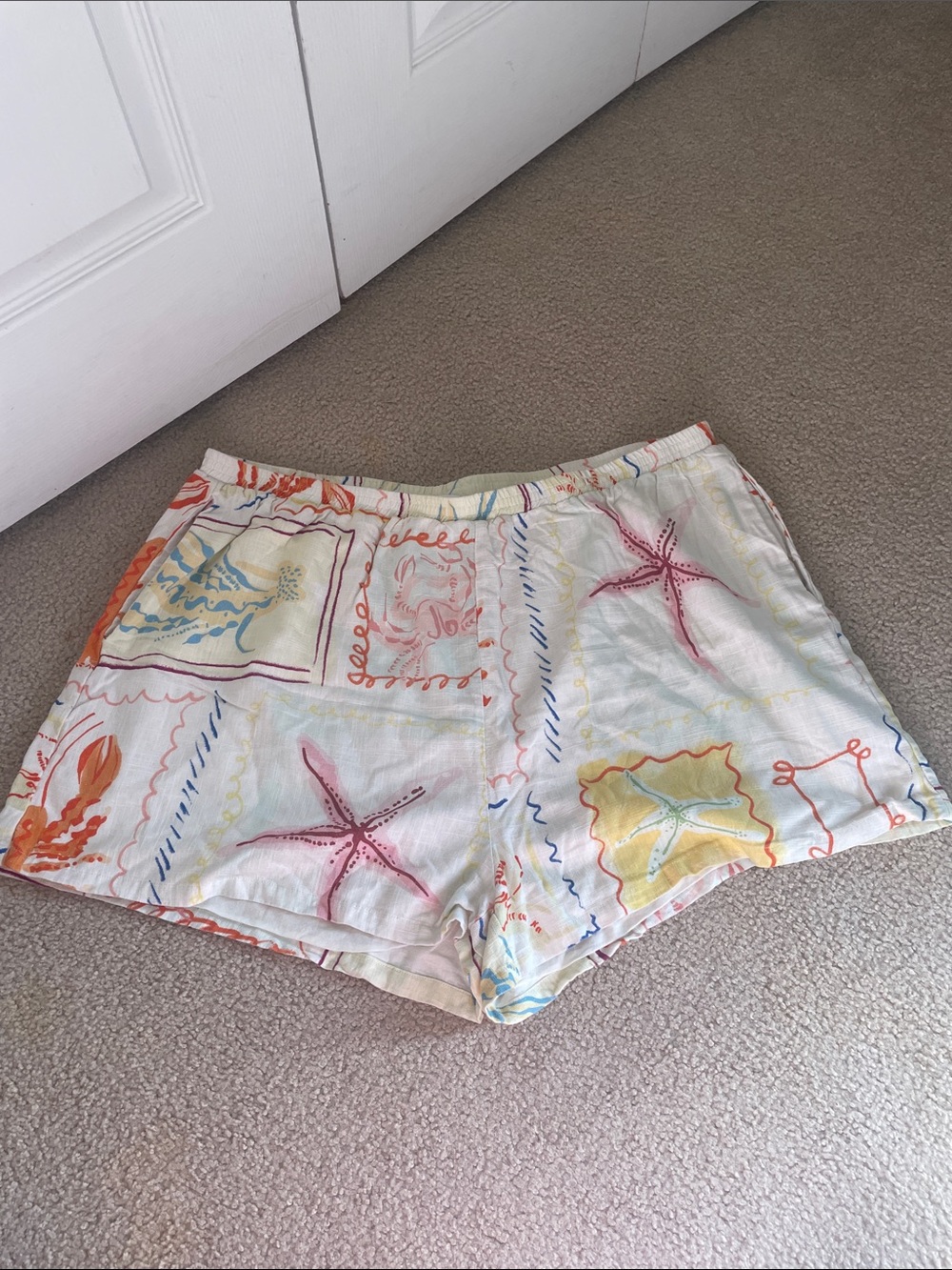 Princess Polly Curve Under the Sea Shorts Size 16